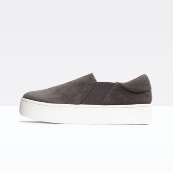 Vince Gray Suede Warren Eco Sneaker - Picture 1 of 4